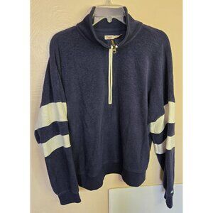 Faherty Beach Fleece Two Toned 1/4 Zip Pullover Top Size Large